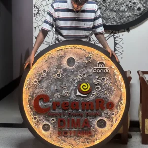 Custom Logo Moon Art Sri Lanka custom LED logo wall art