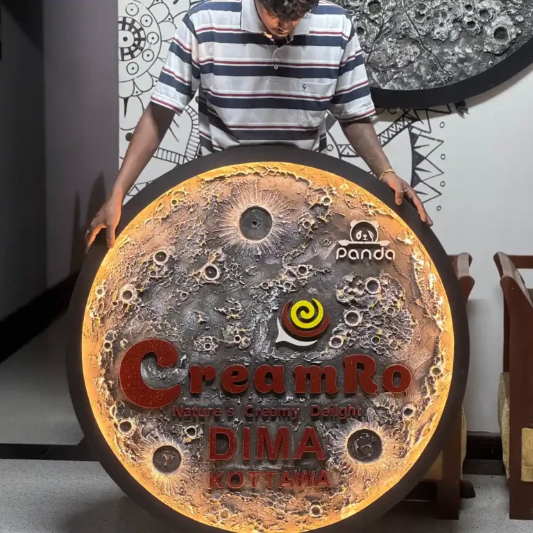 Custom Logo Moon Art Sri Lanka custom LED logo wall art